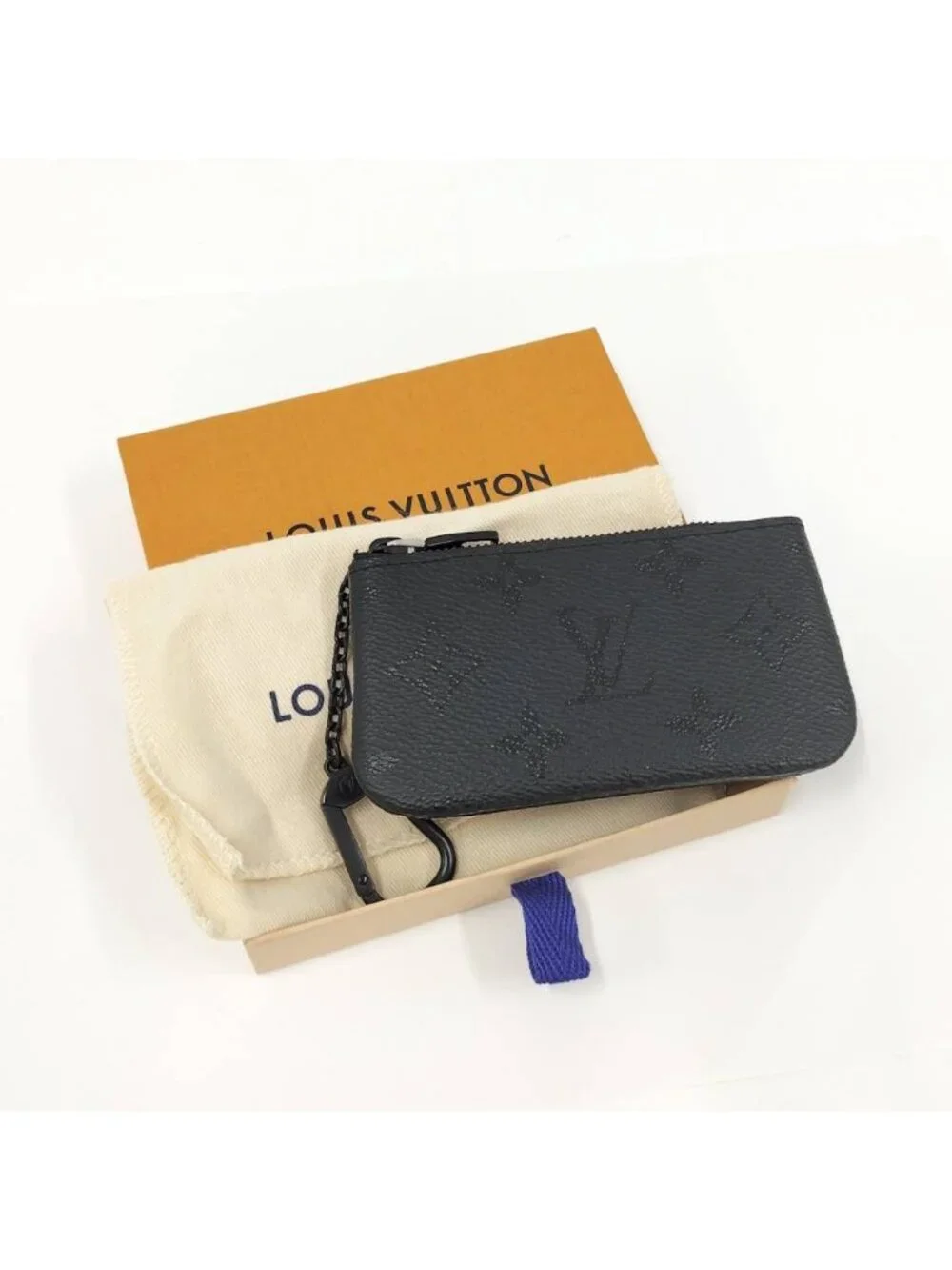 Louis Vuitton Card & Key Case Pochette Cles Monogram Midnight Key Holder